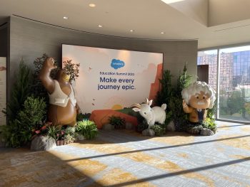Sign at the entrance of the Salesforce Education Summit that reads, "Make every journey epic."
